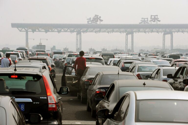 traffic jam beijing china highway 2010